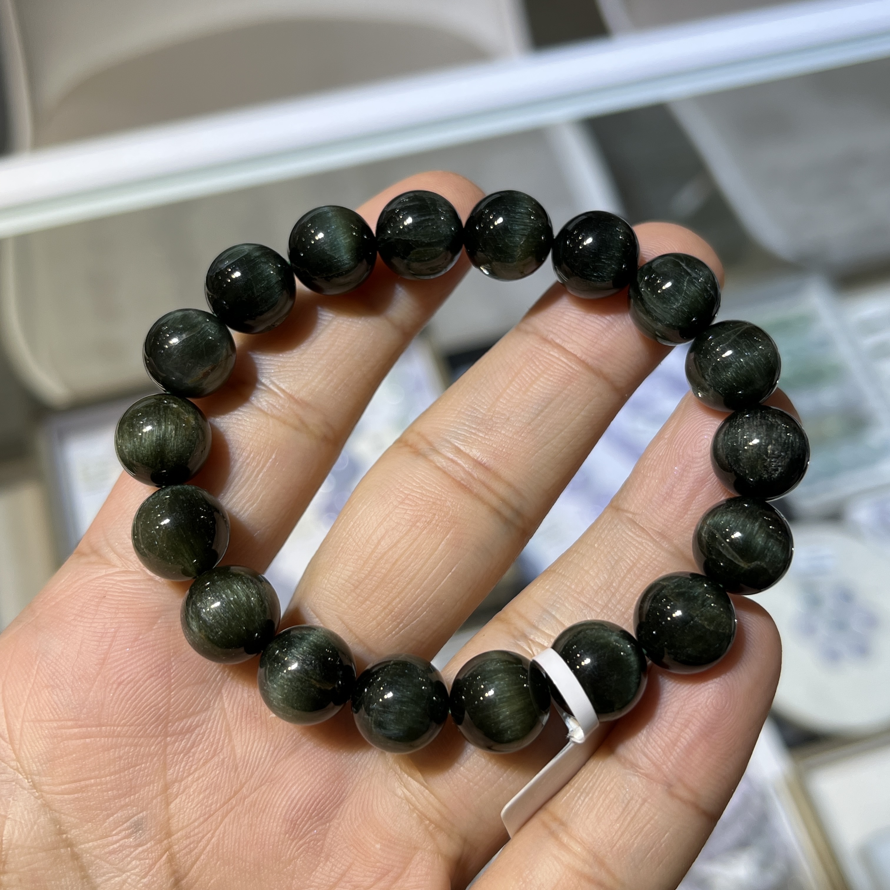 極品質素．綠髮晶手串 41524 10.5mm