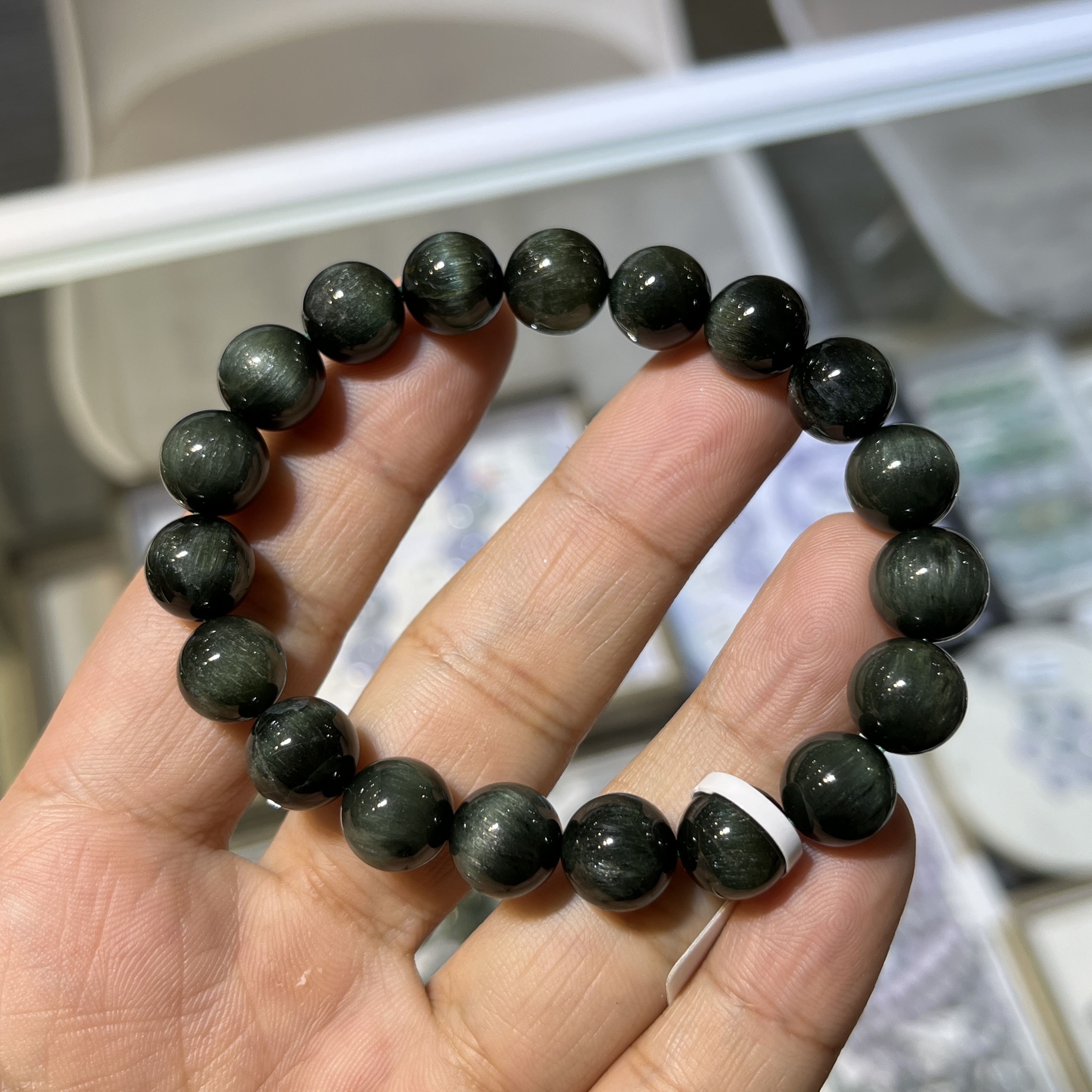 極品質素．綠髮晶手串 41582 10mm