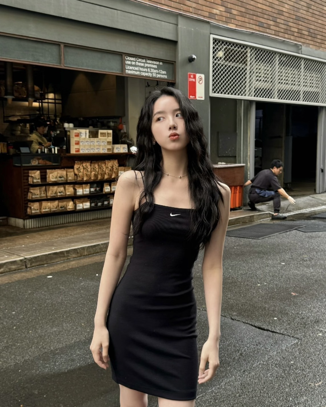 <訂錯價??>Nike 緊身 羅紋 細肩 洋裝 吊帶 連身裙 黑色