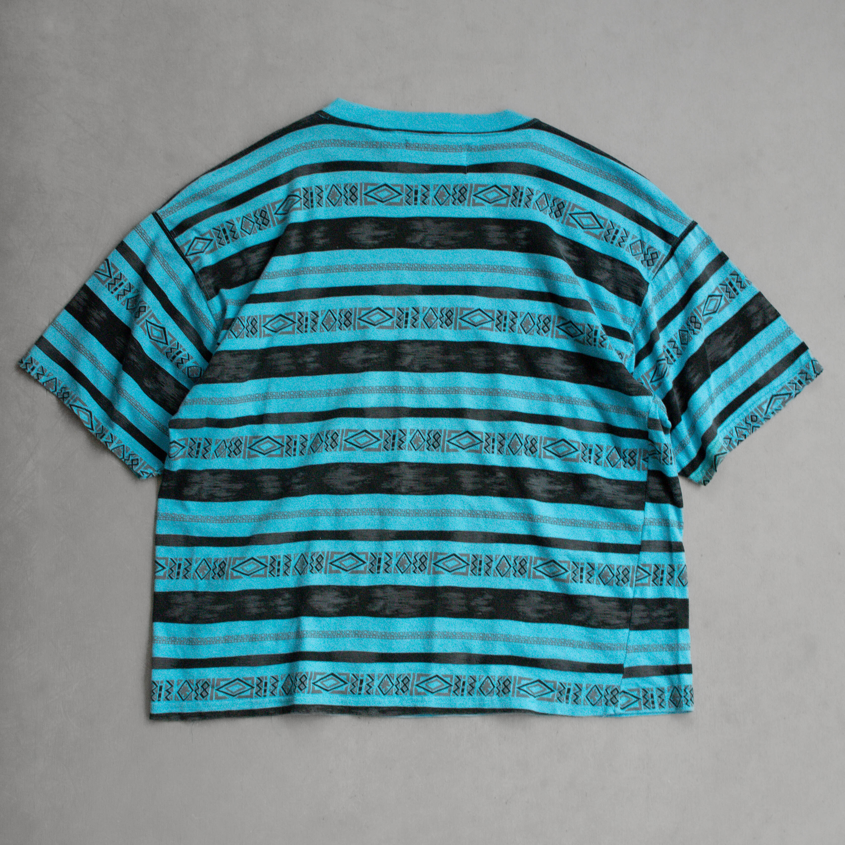 VINTAGE STRIPE TEE 美國 藍色 印刷 條紋 短袖 T恤