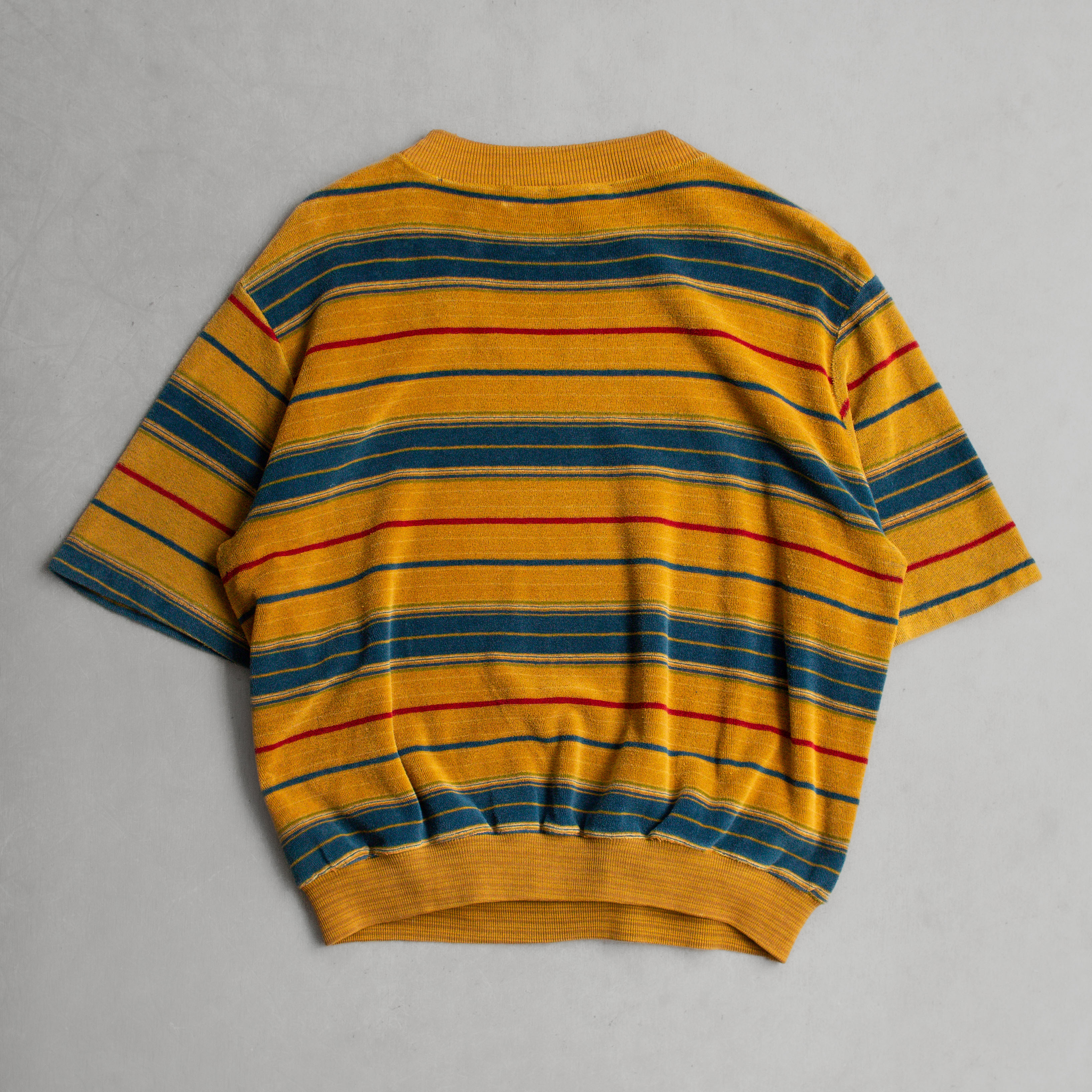 PENNEYS STRIPE TERRY TEE 美國 黃色 條紋 毛巾布 短袖 T恤