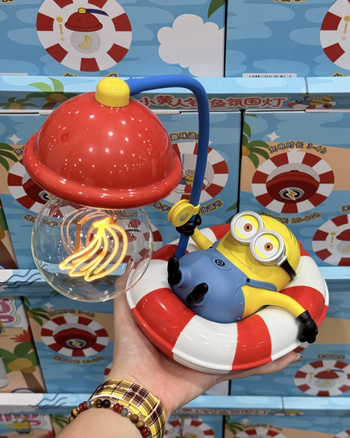 <正版授權>Minions Fishing Lamp 小小兵 釣魚氛圍燈 夜燈 公仔