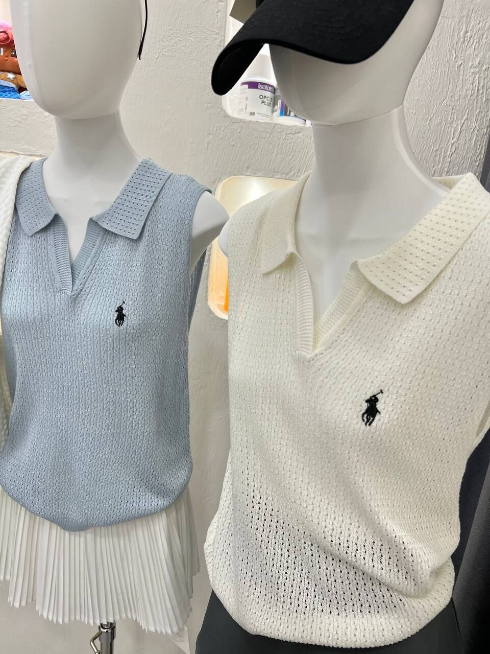 Sleeveless Polo Knit