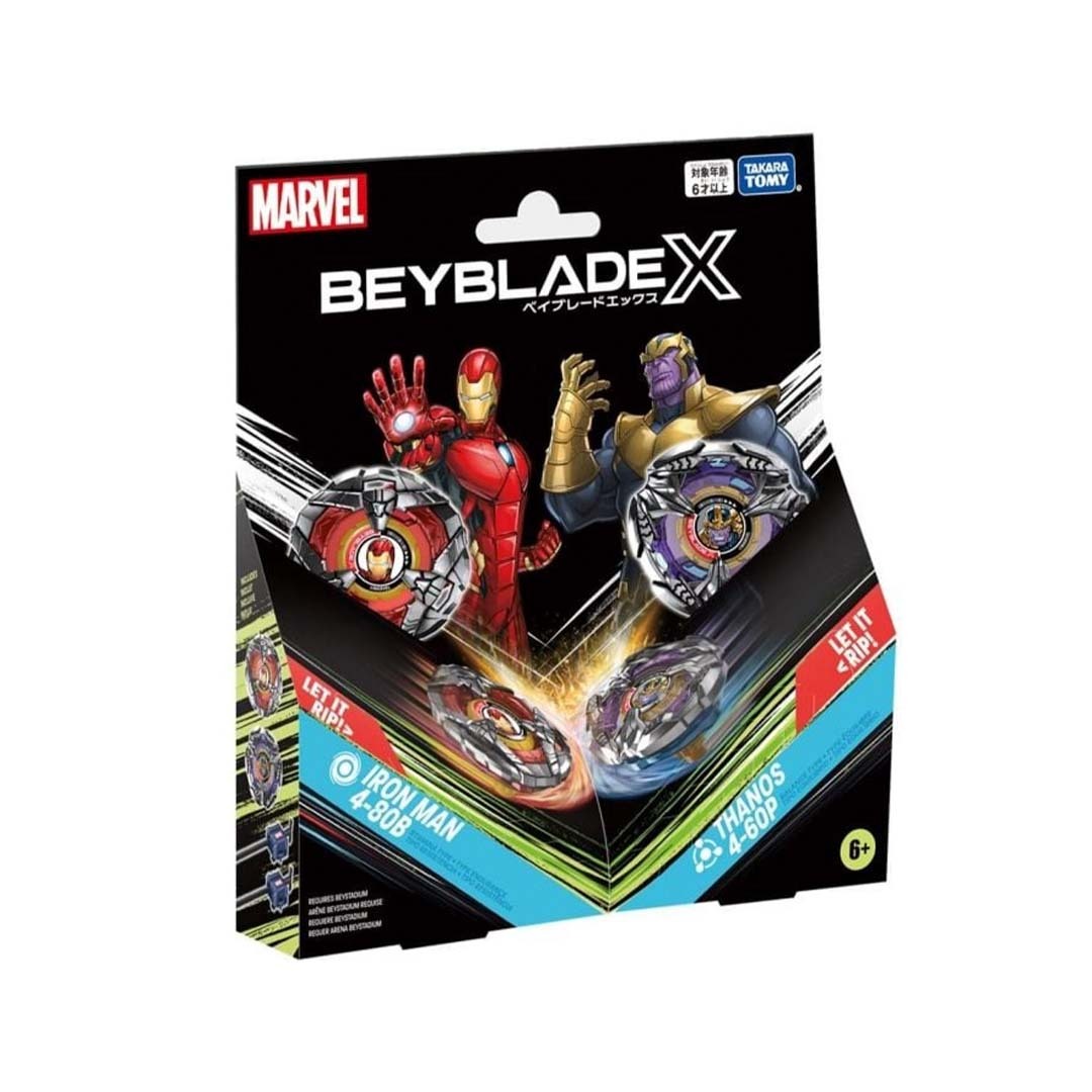 2026SS BEYBLADE X 戰鬥陀螺 X MARVEL 漫威 BX-00 鋼鐵人 滅霸 聯名 兩顆陀螺 附發射器 日版 現貨 正品
