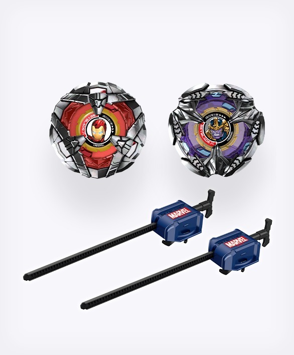 2026SS BEYBLADE X 戰鬥陀螺 X MARVEL 漫威 BX-00 鋼鐵人 滅霸 聯名 兩顆陀螺 附發射器 日版 現貨 正品