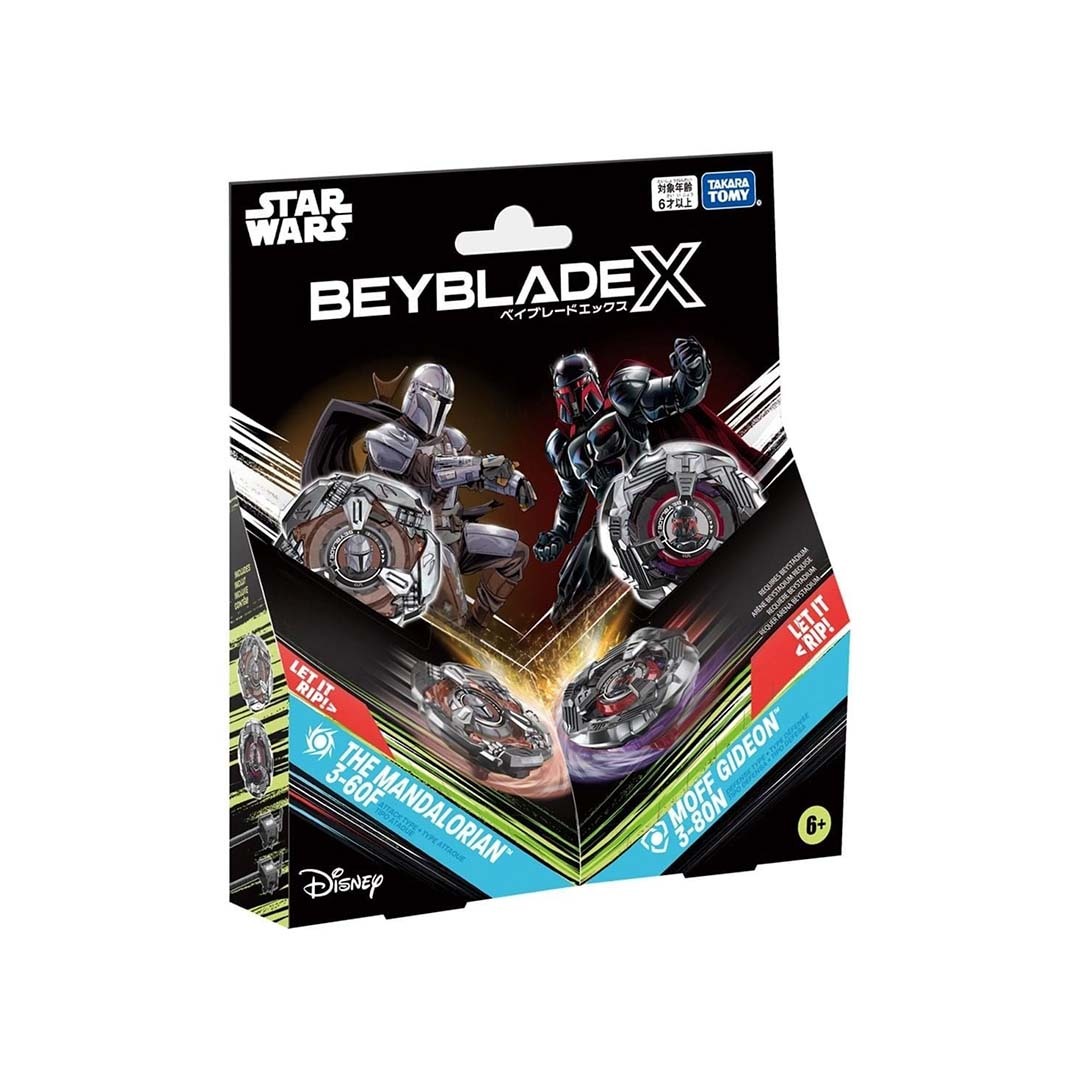 2026SS BEYBLADE X 戰鬥陀螺 X STARWARS 星際大戰 BX-00 曼達洛人 vs 莫夫·吉迪恩總督 聯名 兩顆陀螺 附發射器 日版 現貨 正品