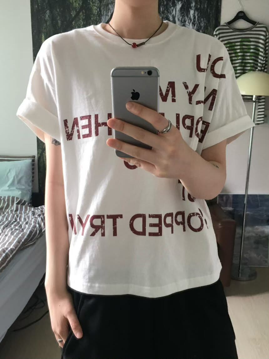 英文字短袖Tee UNUSED-170T