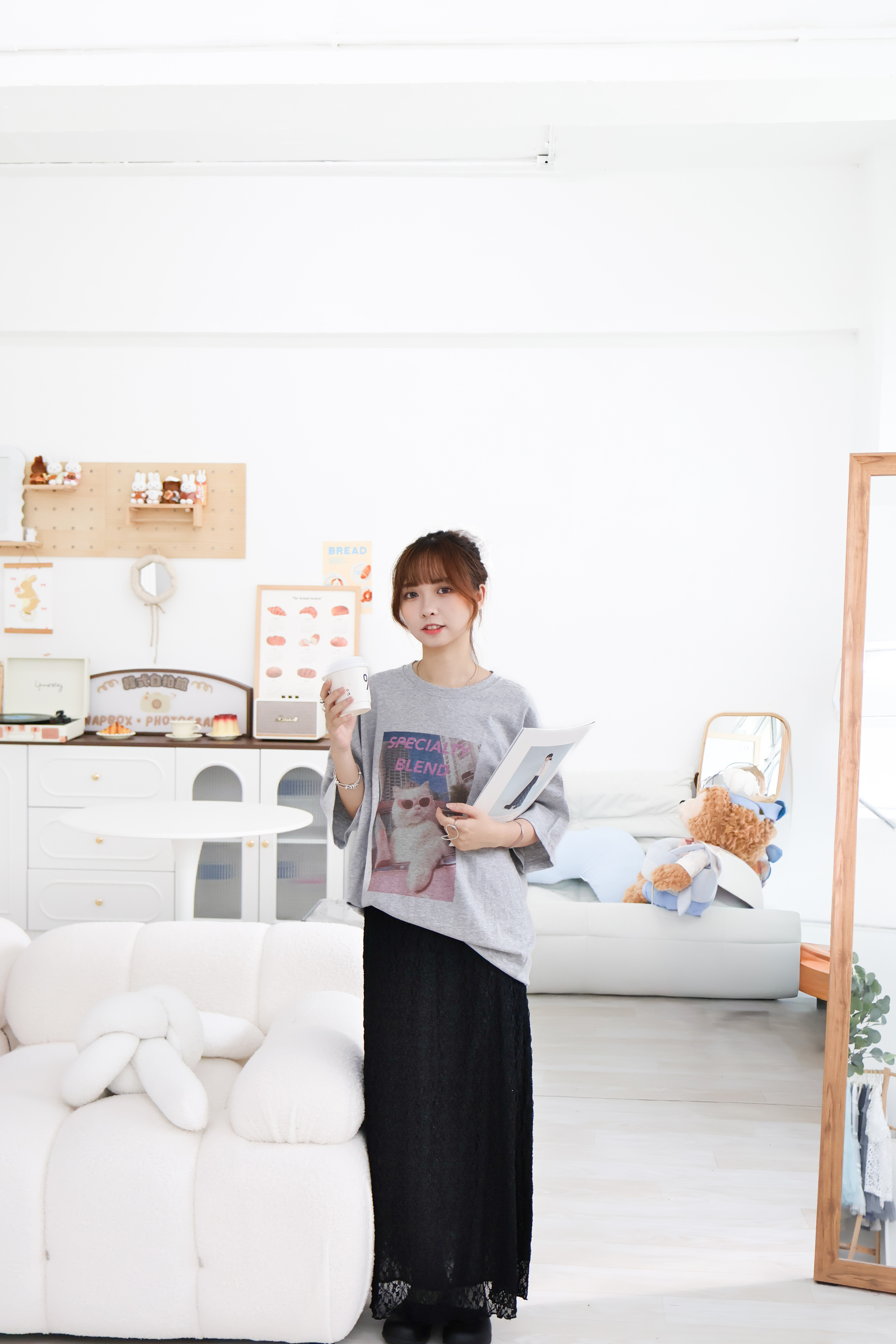 好Chill的貓貓Oversize Tee · 2色入