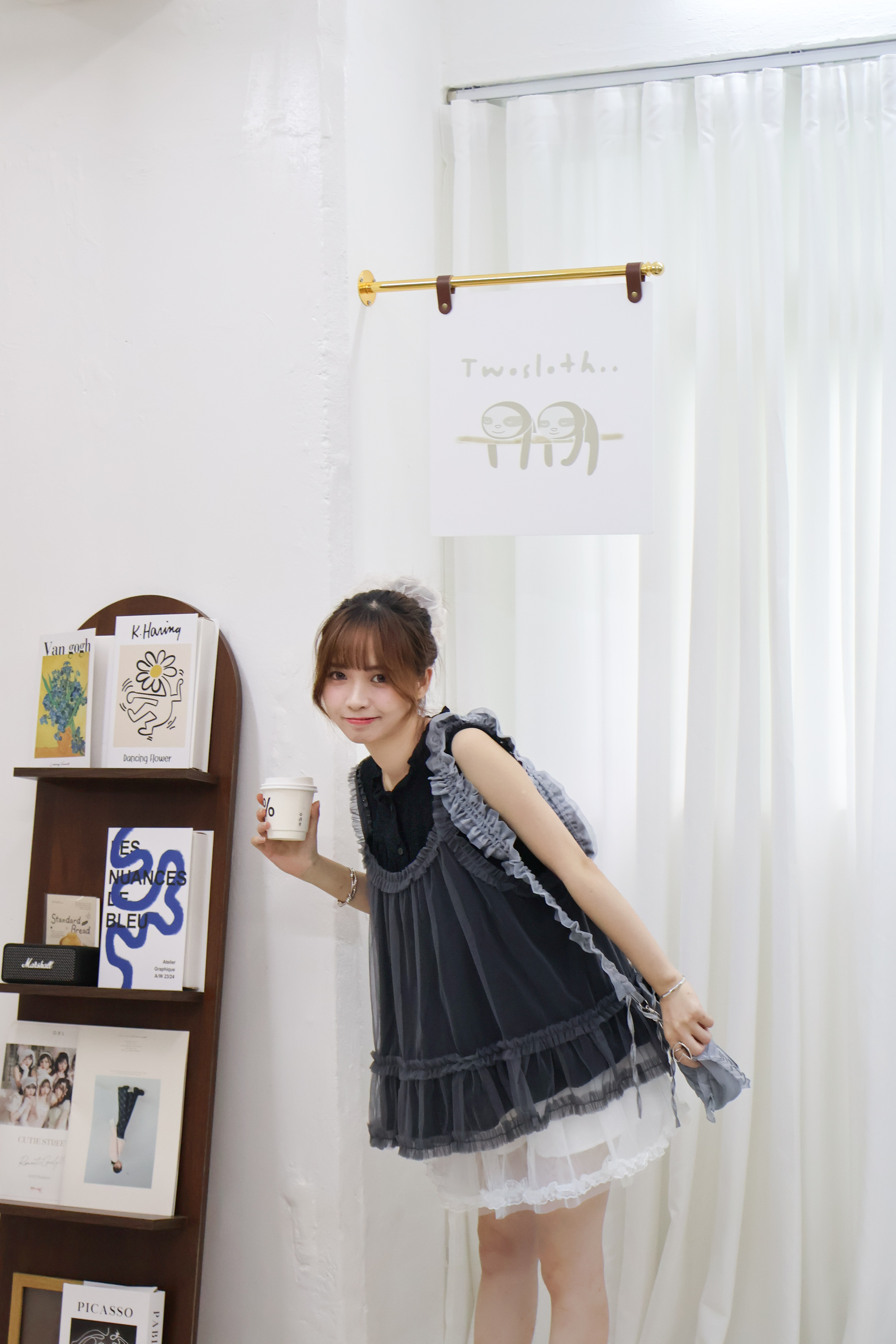 滑紗Ruffle吊帶外搭 · 3色入