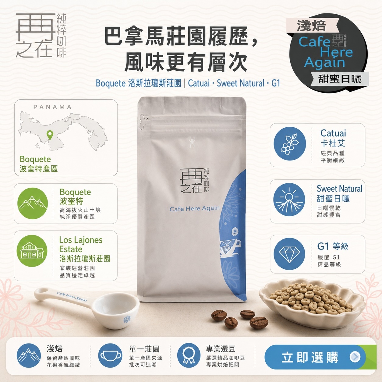 巴拿馬 波奎特 洛斯拉瓊斯莊園 卡杜艾 甜蜜日曬