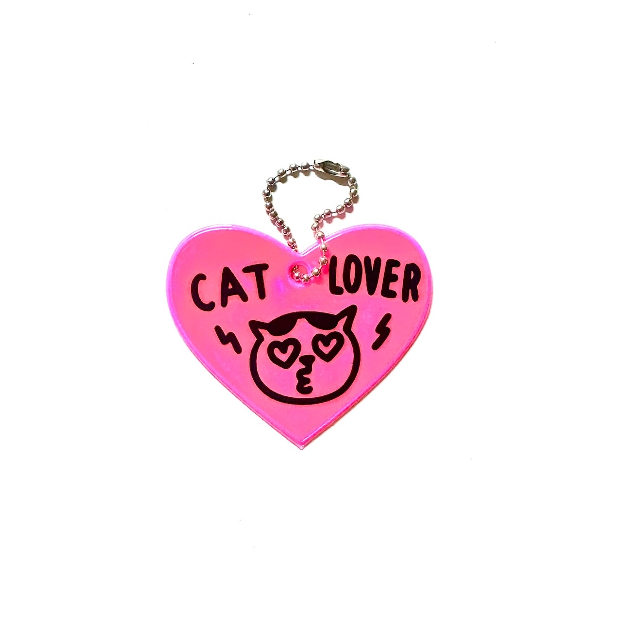 CAT LOVER 貓派 螢光粉 反光吊飾 ｜superB studio