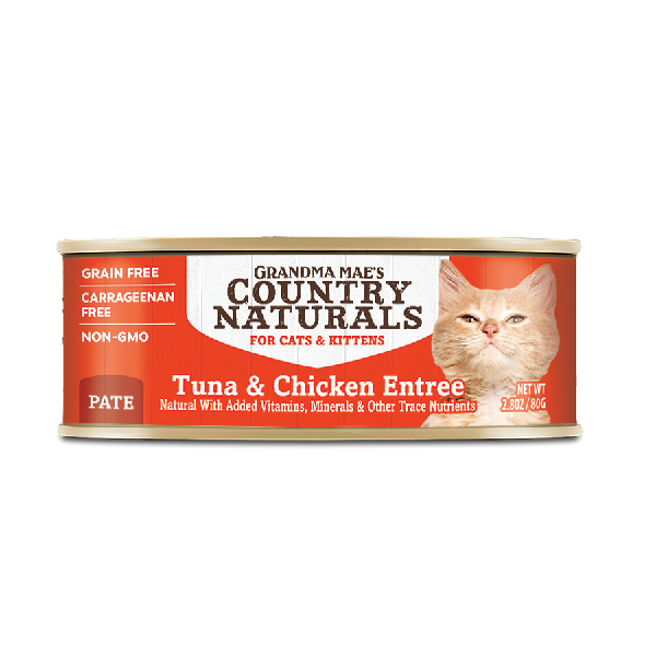 Country Naturals – 無穀物主食肉泥罐 - 吞拿魚走地雞配方 Tuna and Chicken Entrée (紅) 80g