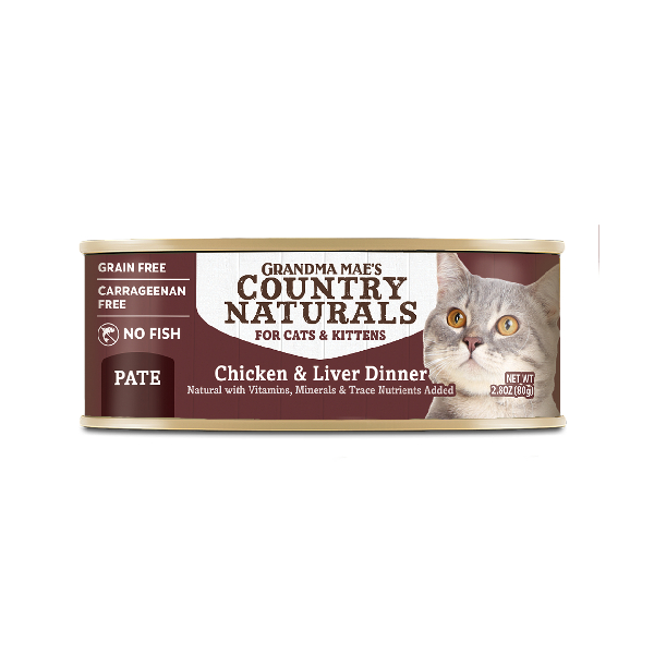 Country Naturals – 無穀物主食肉泥罐 - 雞肉嫩肝配方 Chicken and Chicken Liver Dinner (啡) 80g