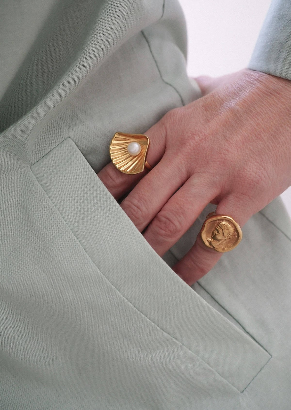 1HM0611-144 [HERMINA ATHENS] 科奇利金戒指 #KRG (EU)
