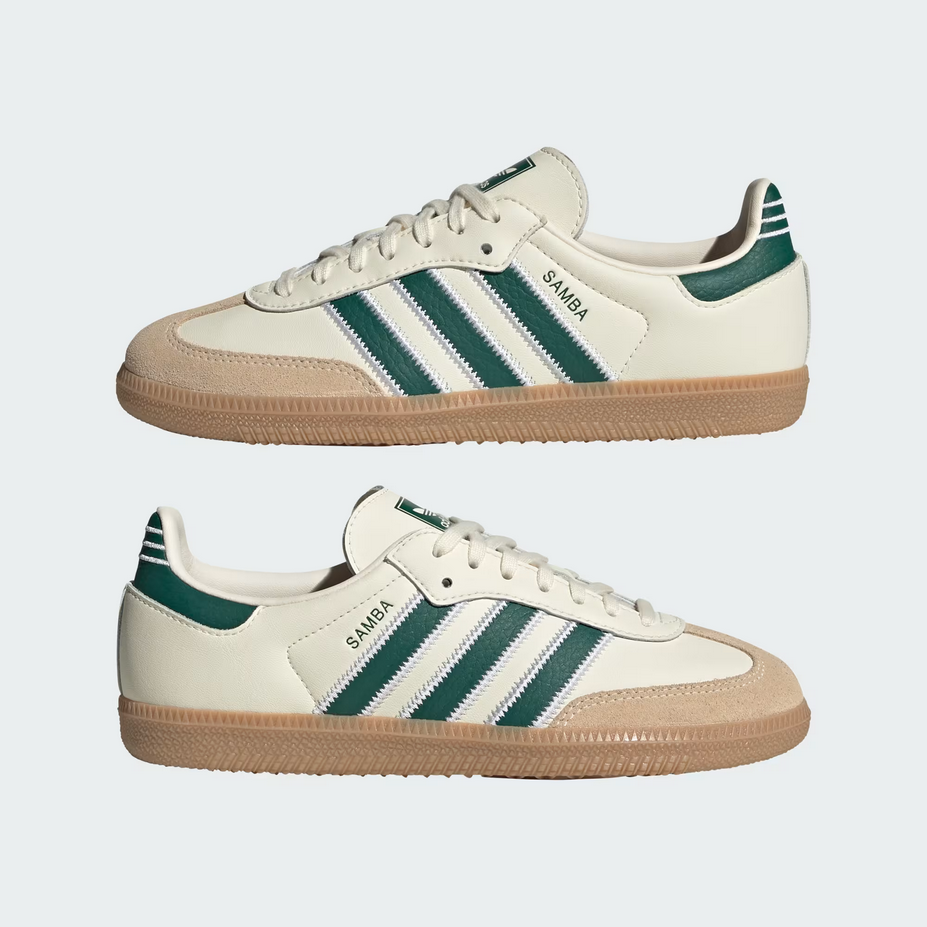 【預訂】ADIDAS ORIGINAL SAMBA 奶油白英倫綠-GS