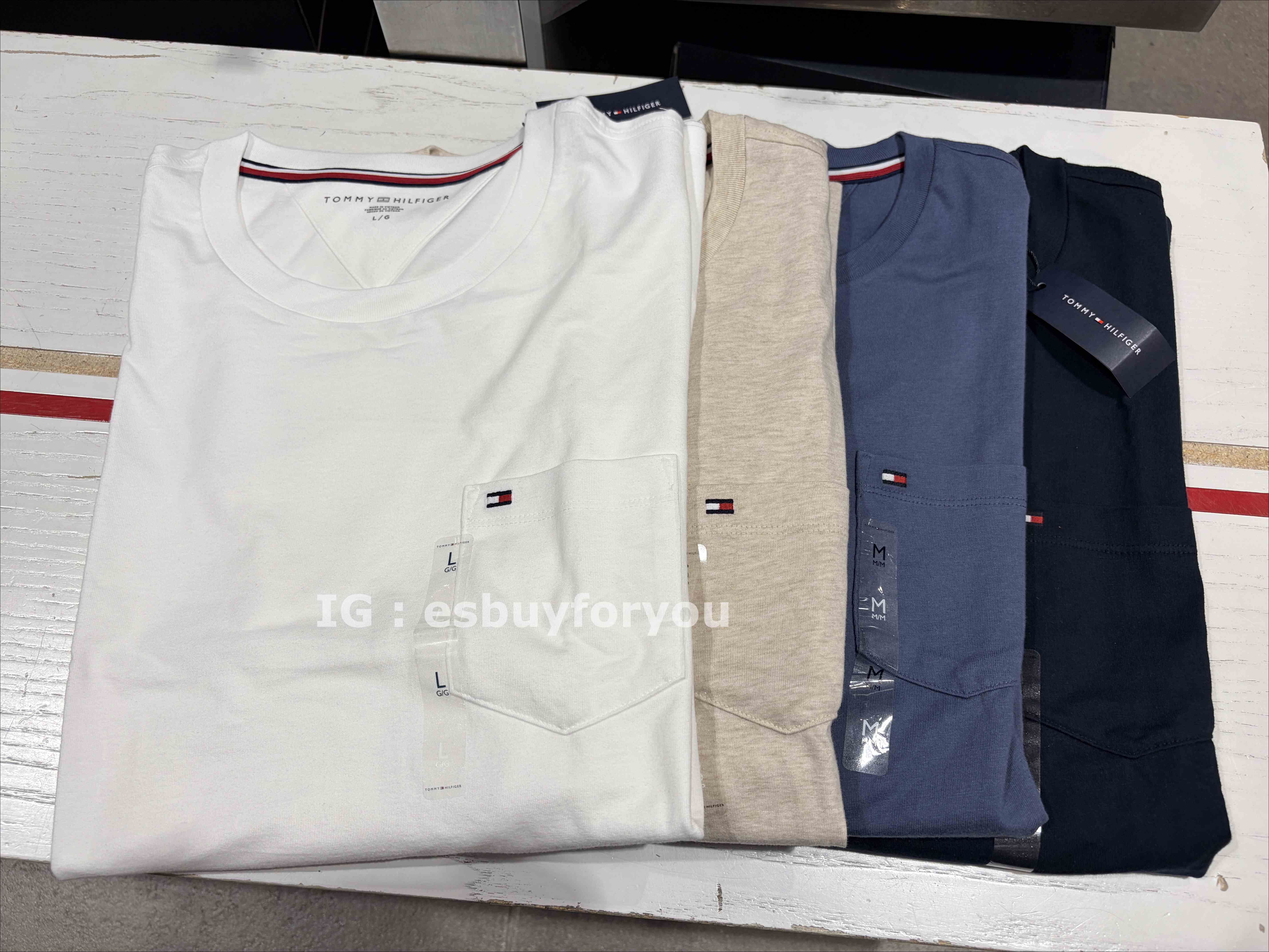 TOMMY 男大人 經典款 小口袋 素面 短TEE (8色)