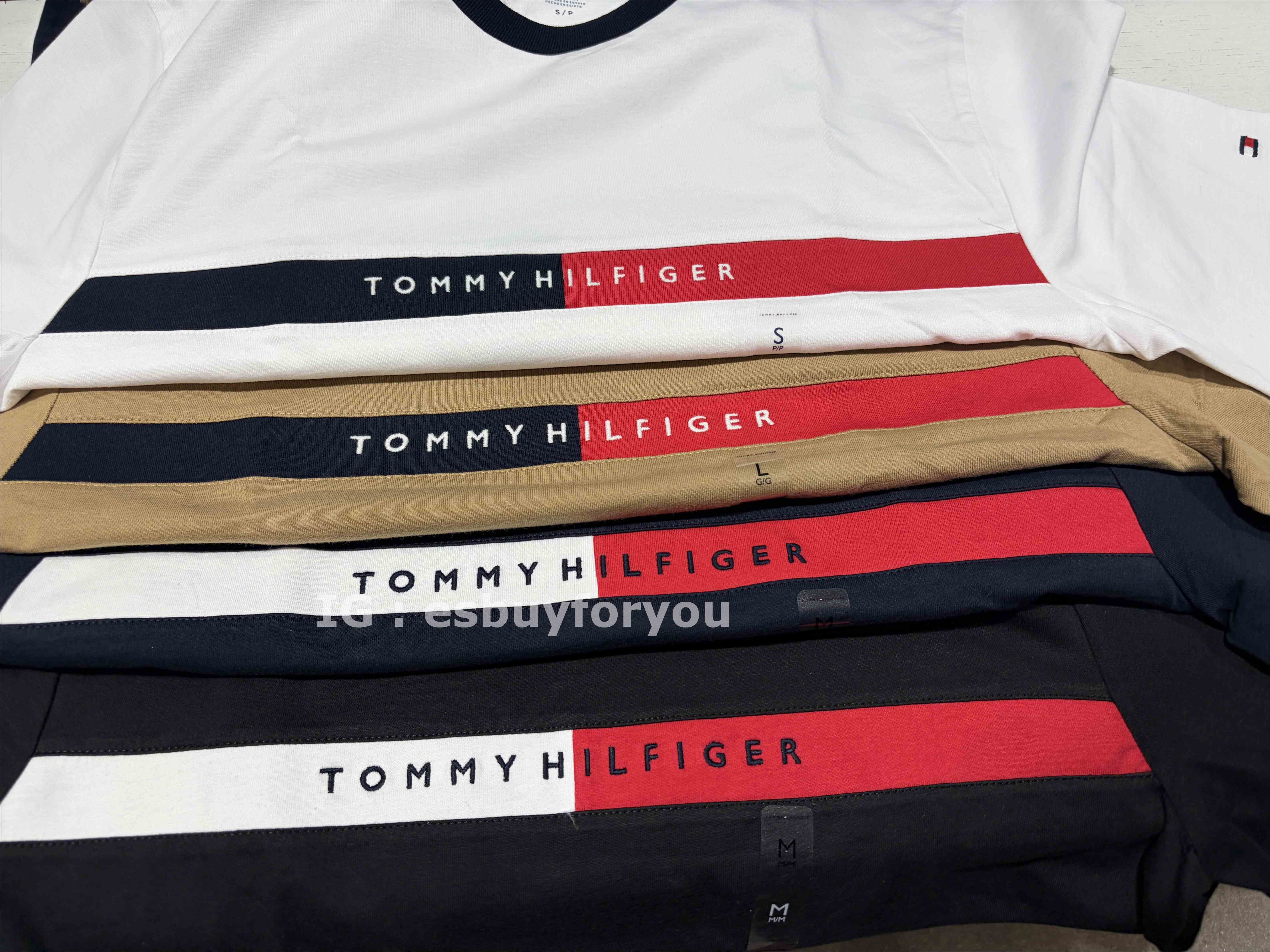 TOMMY 男大人 經典款 織布條字樣 短TEE (3色)