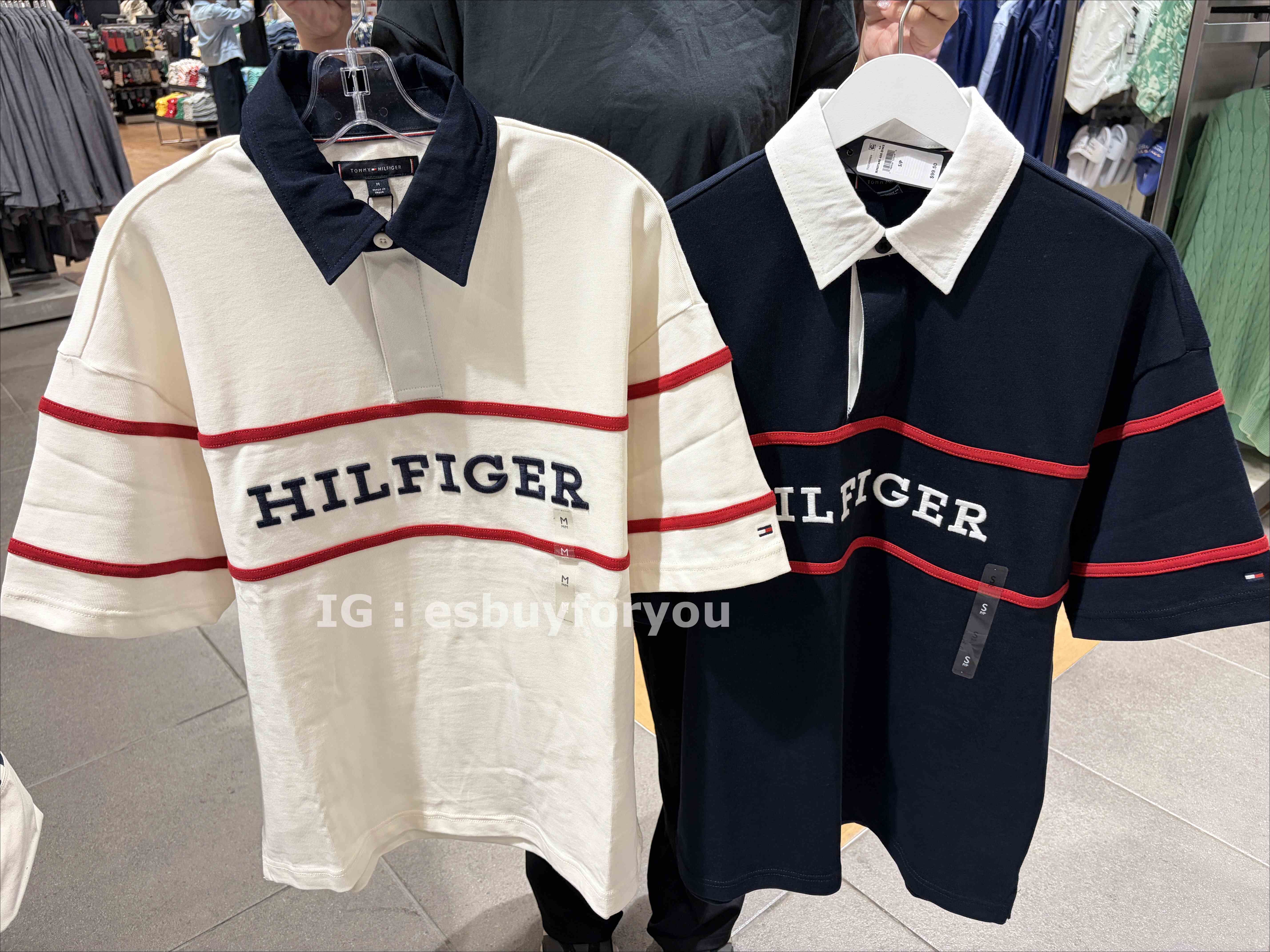 TOMMY 男大人 落肩寬版 立體刺繡字樣 POLO衫 (2色)