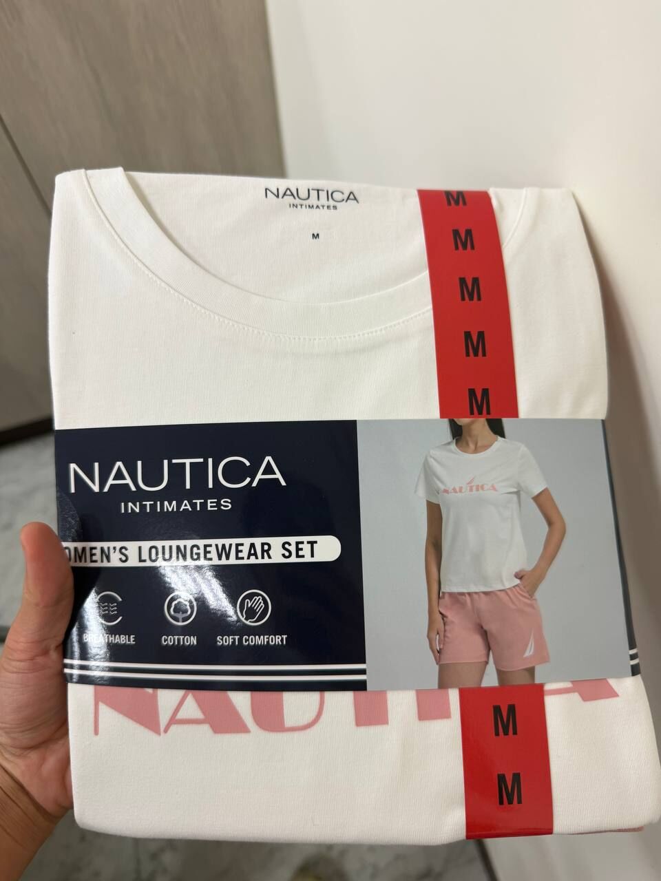 [TW] CW NAUTICA PINK WOMEN'S SHORT-SLEEVE LOUNGEWEAR SET, 8518084-PNK (TCW54)