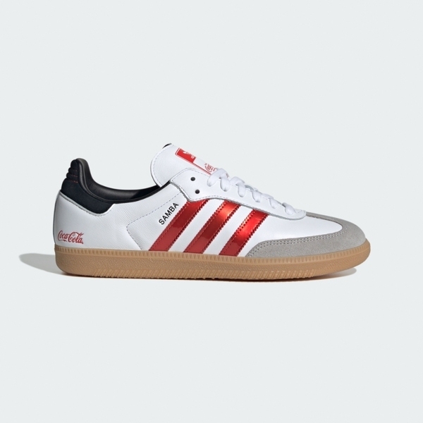 Adidas 愛迪達 Samba OG Coca-Cola KH6879 男女 休閒鞋 復古 皮革 流行 白 可樂