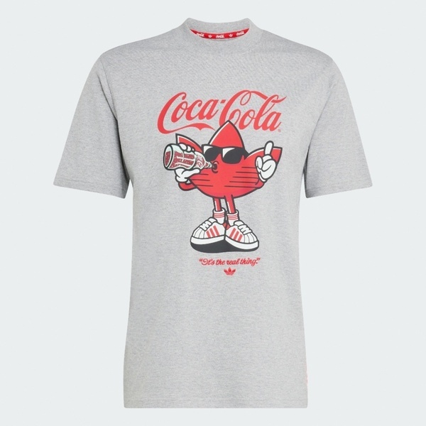 Adidas 愛迪達 Cc Treffie Tee KY2107 男女 T恤 運動上衣 休閒短袖 灰 亞版 可口可樂
