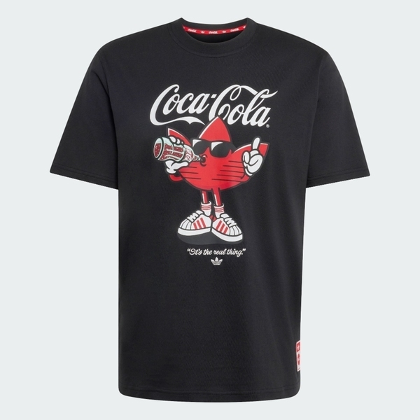 Adidas 愛迪達 Cc Treffie Tee KY2108 男女 T恤 運動上衣 休閒短袖 黑 亞版 可口可樂