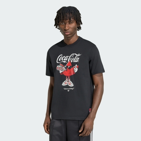 Adidas 愛迪達 Cc Treffie Tee KY2108 男女 T恤 運動上衣 休閒短袖 黑 亞版 可口可樂