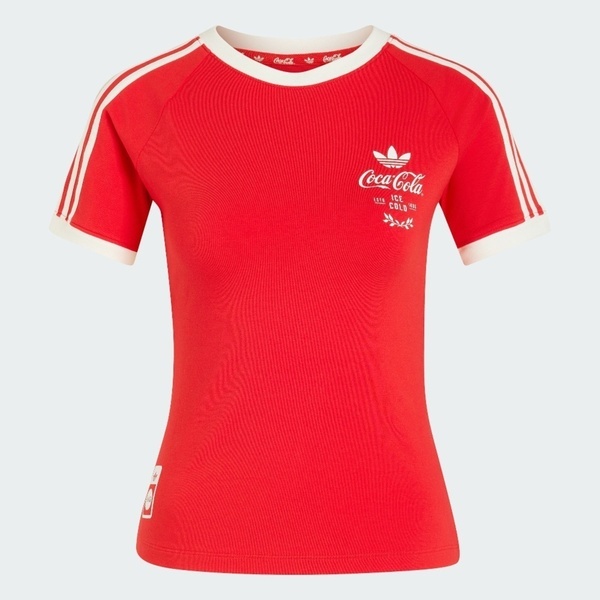 Adidas 愛迪達 3s Tee KY7558 女 T恤 運動上衣 休閒短袖 紅 亞版 可口可樂
