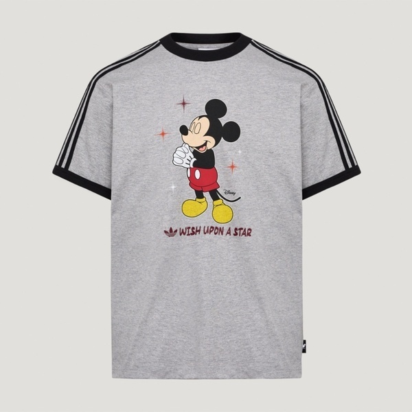 Adidas 愛迪達 Mickey Wish Tee KT7775 男 T恤 運動上衣 休閒短袖 灰 亞版 米奇