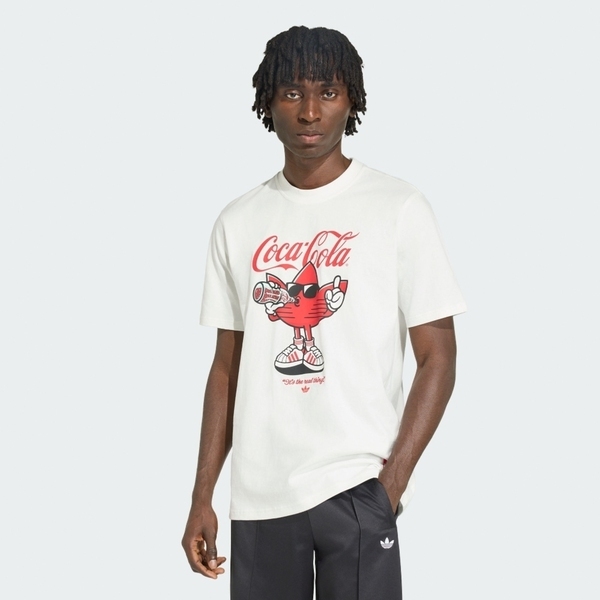 Adidas 愛迪達 Cc Treffie Tee KY2109 男女 T恤 運動上衣 休閒短袖 白 亞版 可口可樂