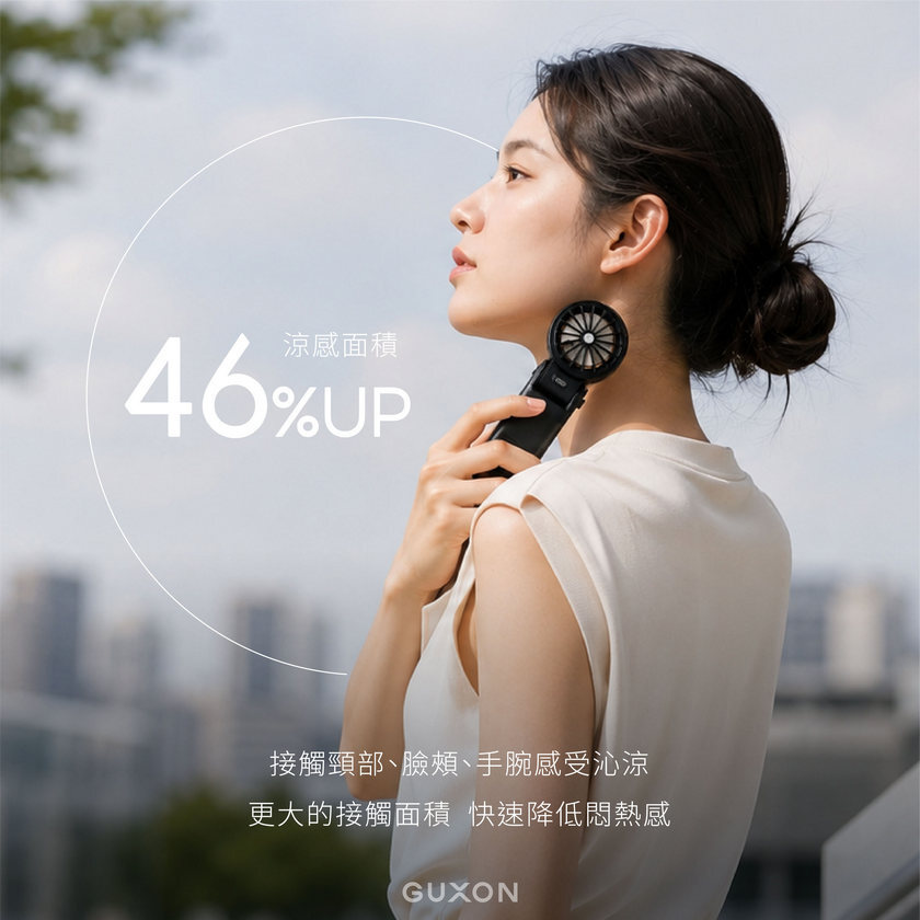 GUXON 冰峰扇 涼感面積提升46%