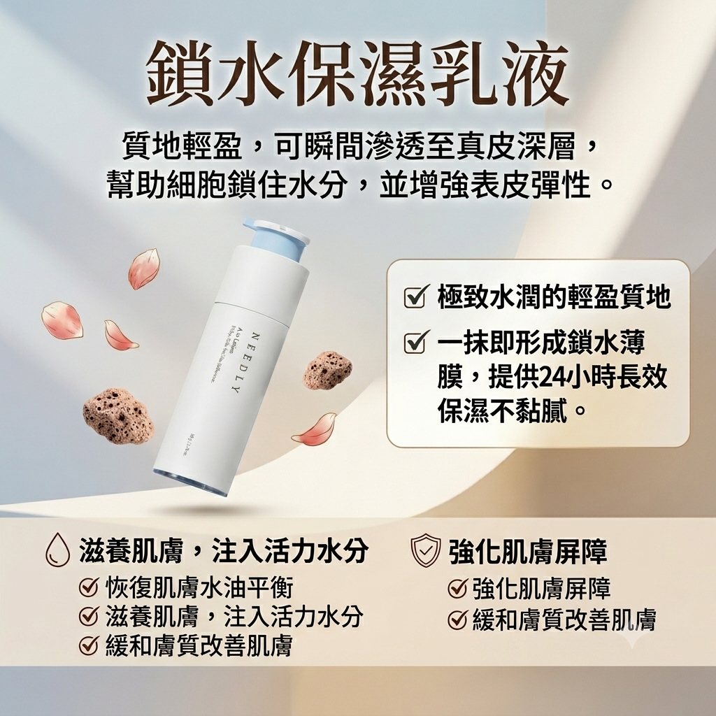 【NEEDLY 鎖水保濕乳液 50g】