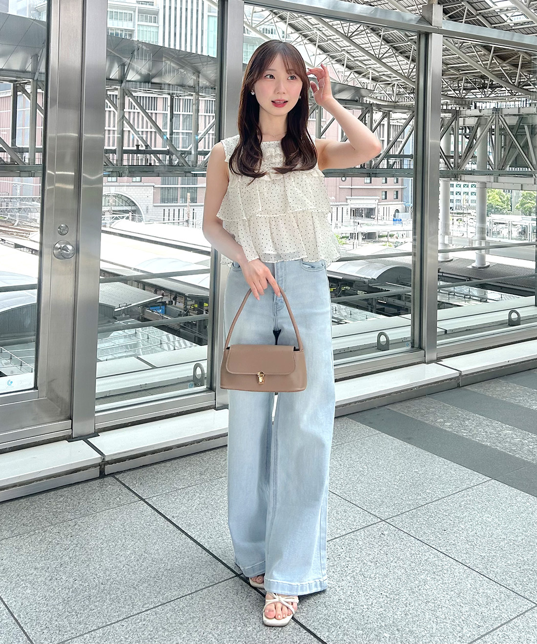 [預購]LILLIAN CARAT 彩色丹寧寬版長褲