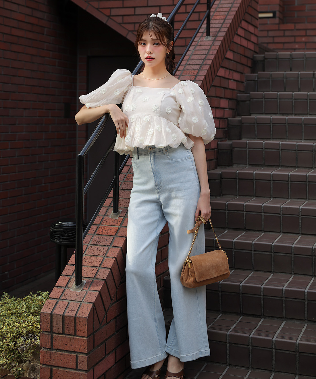 [預購]LILLIAN CARAT 彩色丹寧寬版長褲