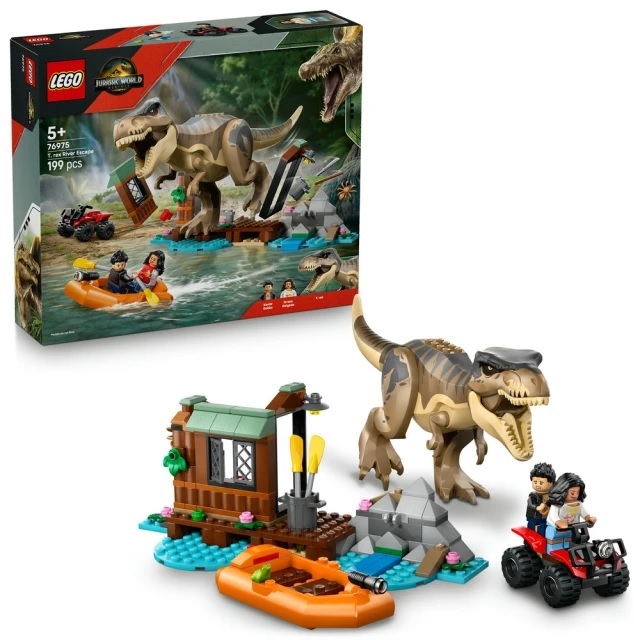 【玩具研究中心】LEGO 樂高 侏儸紀世界 逃離暴龍河川大冒險 76975