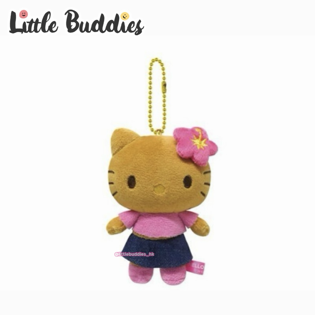 日本 Sanrio 牛仔服飾日燒造型 公仔匙扣