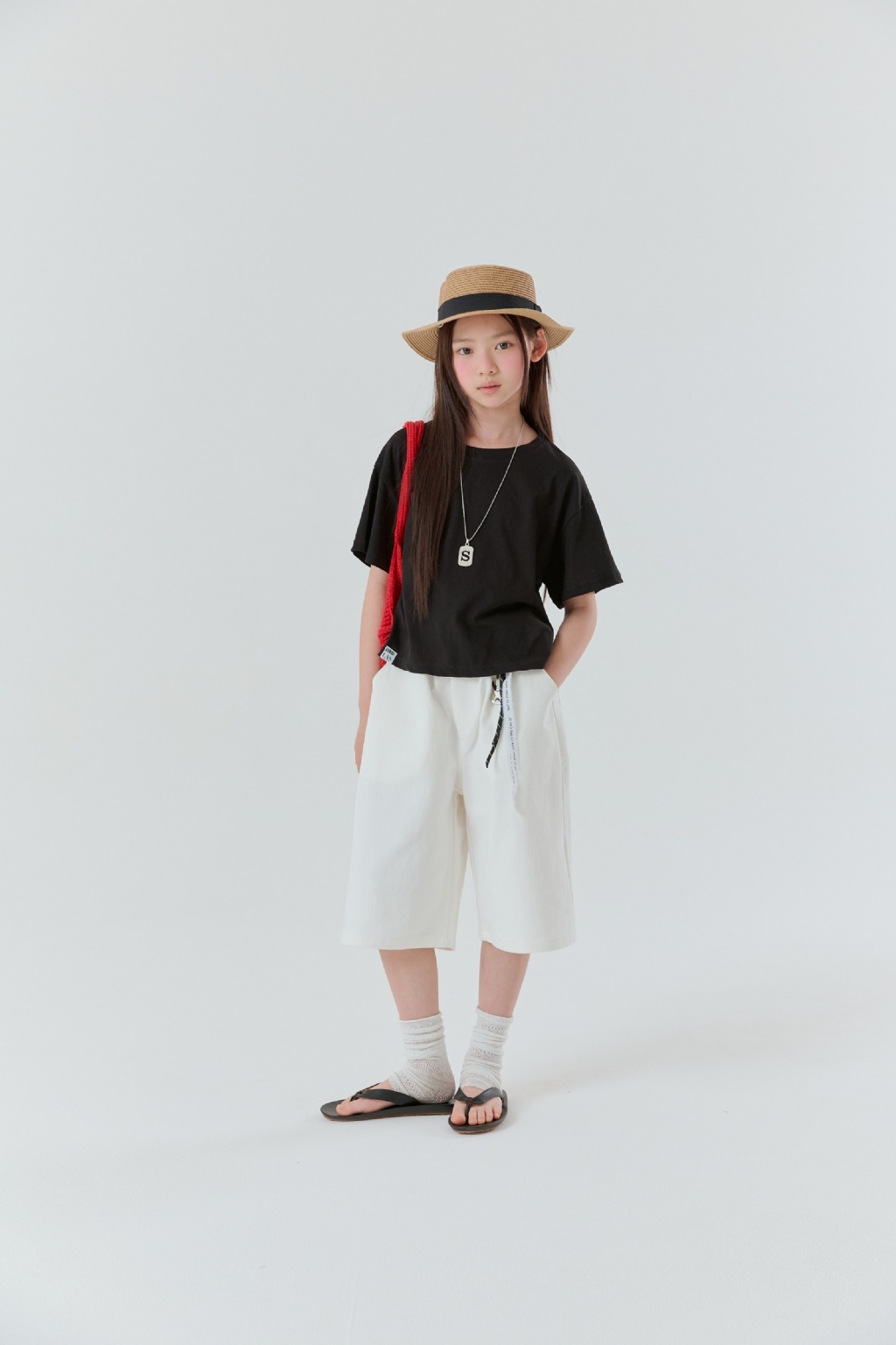 正韓夏Lilas 兩色經典黑白上衣