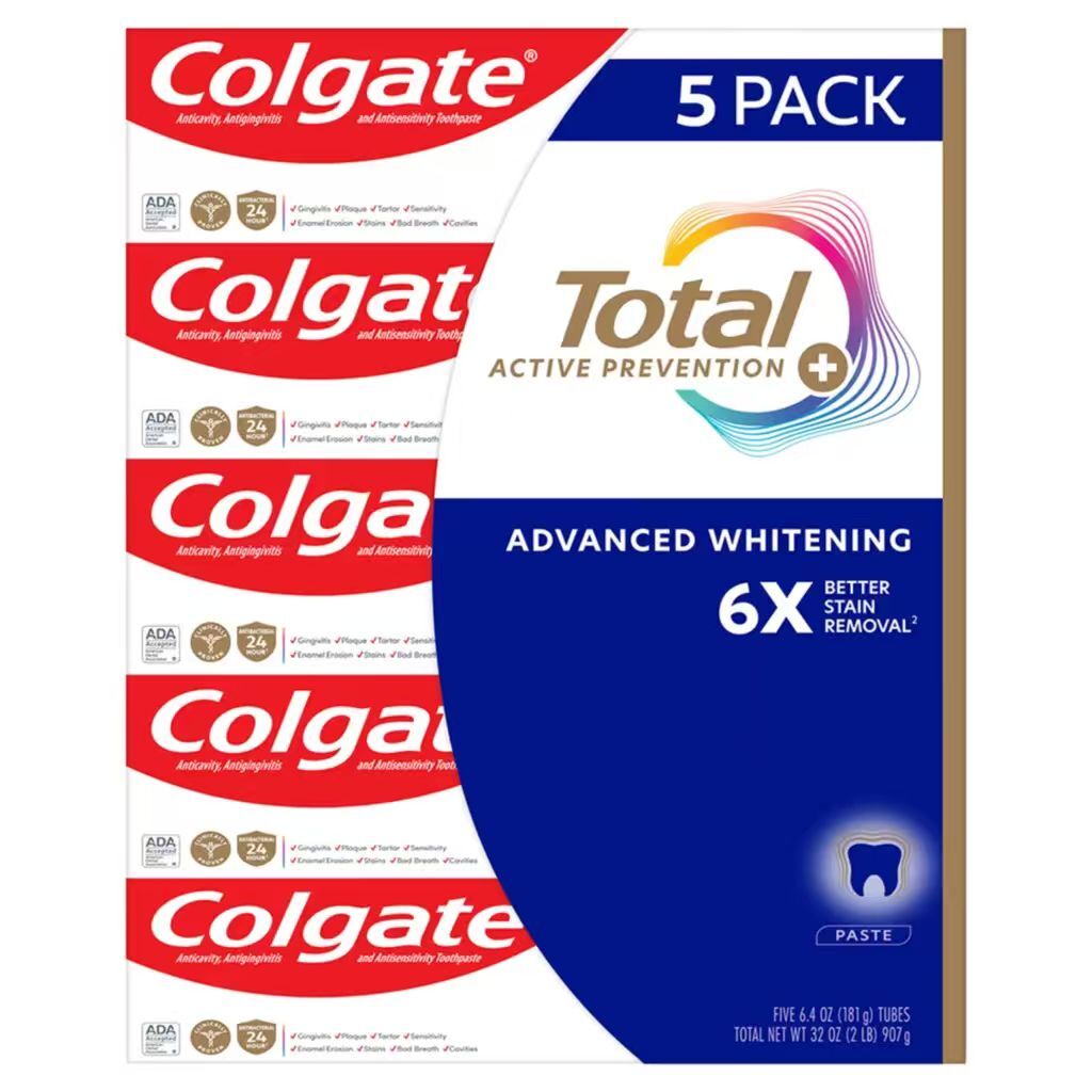 【預購】Colgate H061024 全效防護亮白牙膏 (181g x 5支裝)