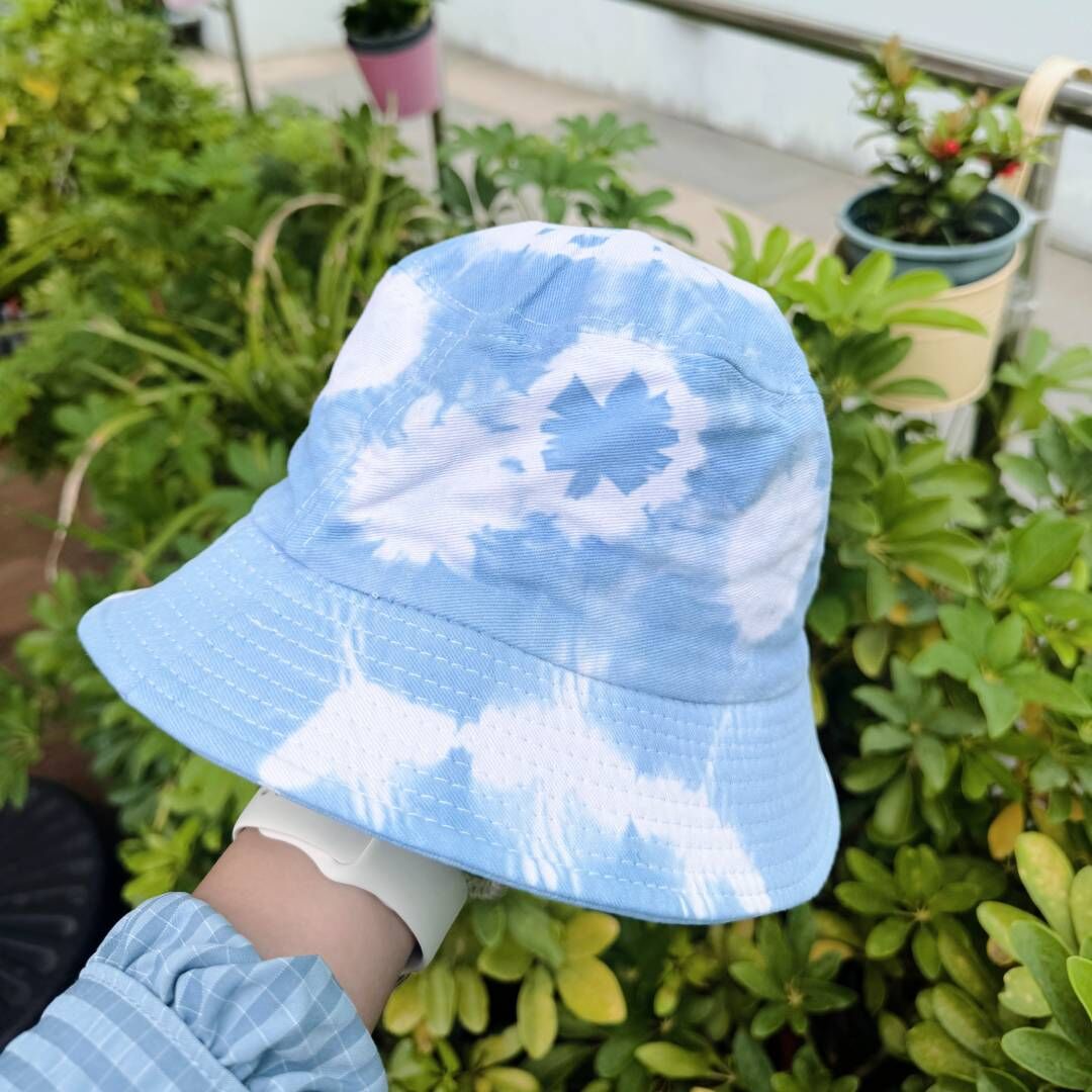 天然植物染系列 - 藍染透氣漁夫帽