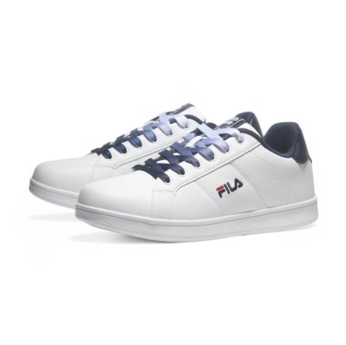 【下殺↘$1390】FILA 休閒鞋 白 藍漸層 皮革 小白鞋 男 1C323Z133