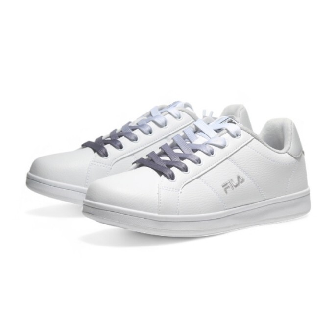 【下殺↘$1390】FILA 休閒鞋 白 灰漸層 皮革 小白鞋 男 1C323Z144