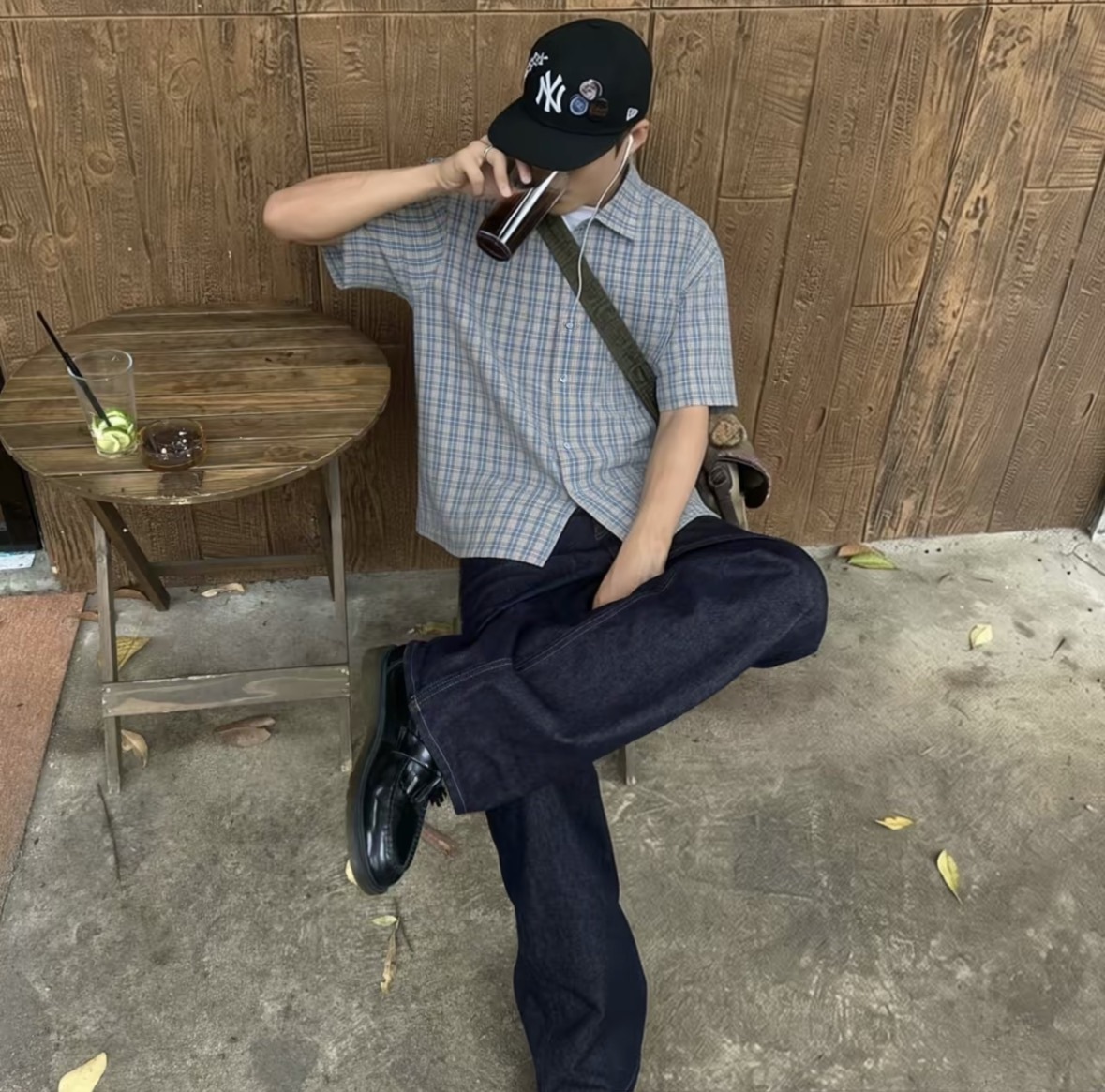 Dickies 美式復古簡約撞色格子 DKU262NWH052-JD2