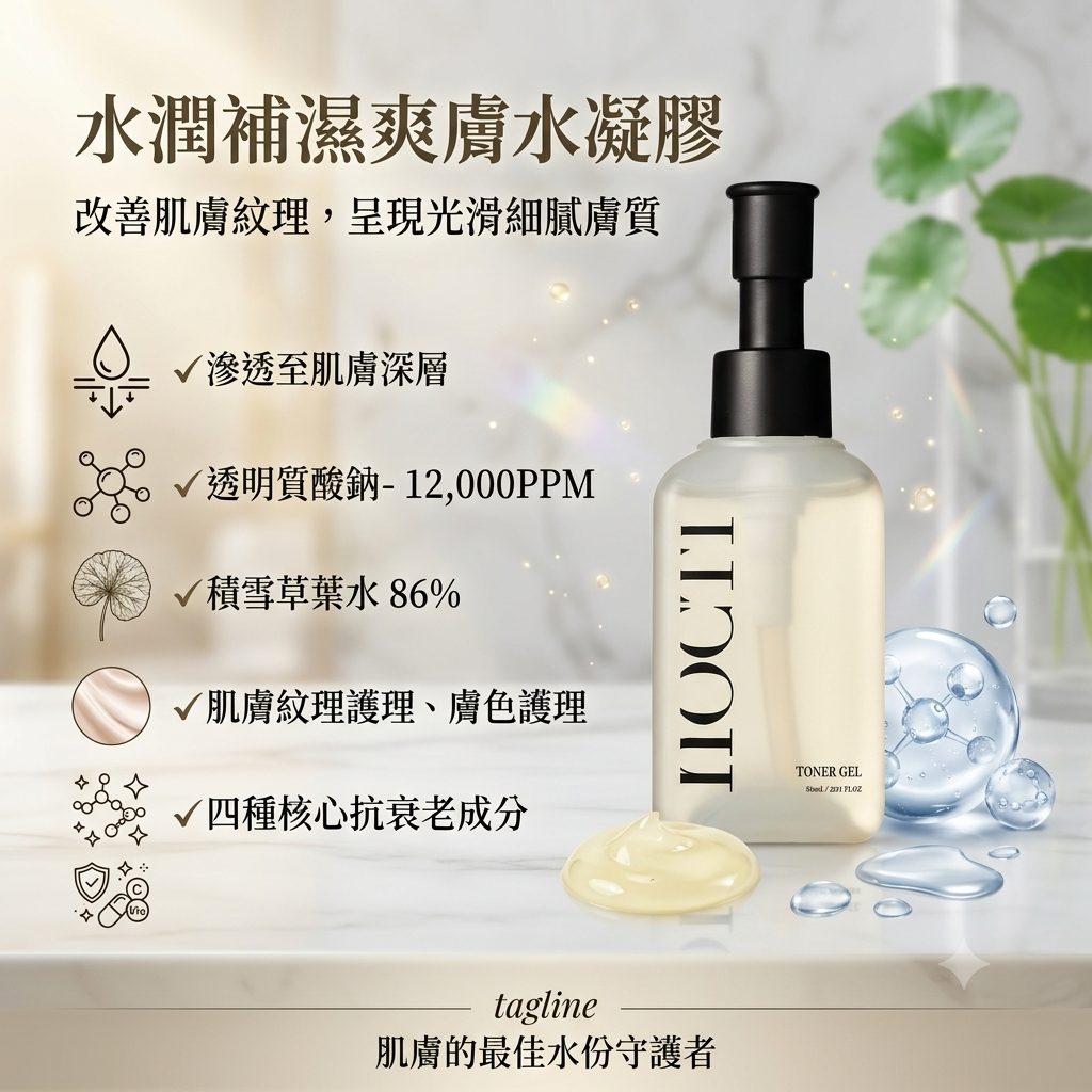 【NOCTI 水潤補濕爽膚水凝膠 60ML】