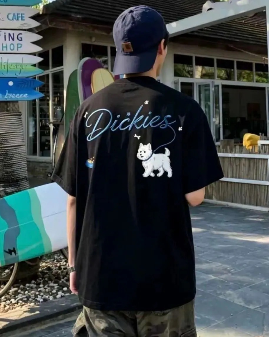 <斯狗以🐶>DICKIES 復古美式狗狗 手寫LOGO2 短袖上衣 4色