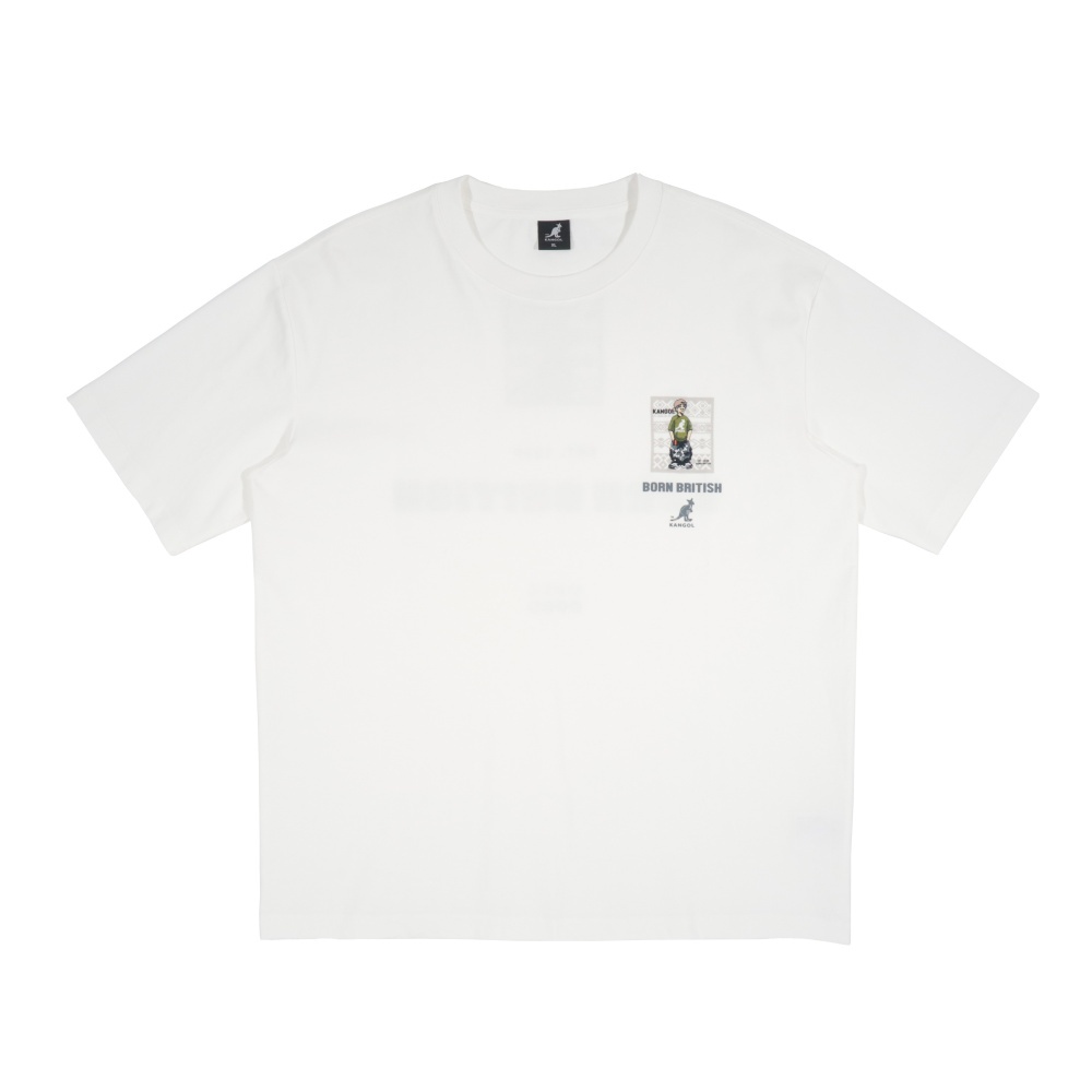 KANGOL 短T 白色 中性 袋鼠刺繡 趣味圖 T 6525102000