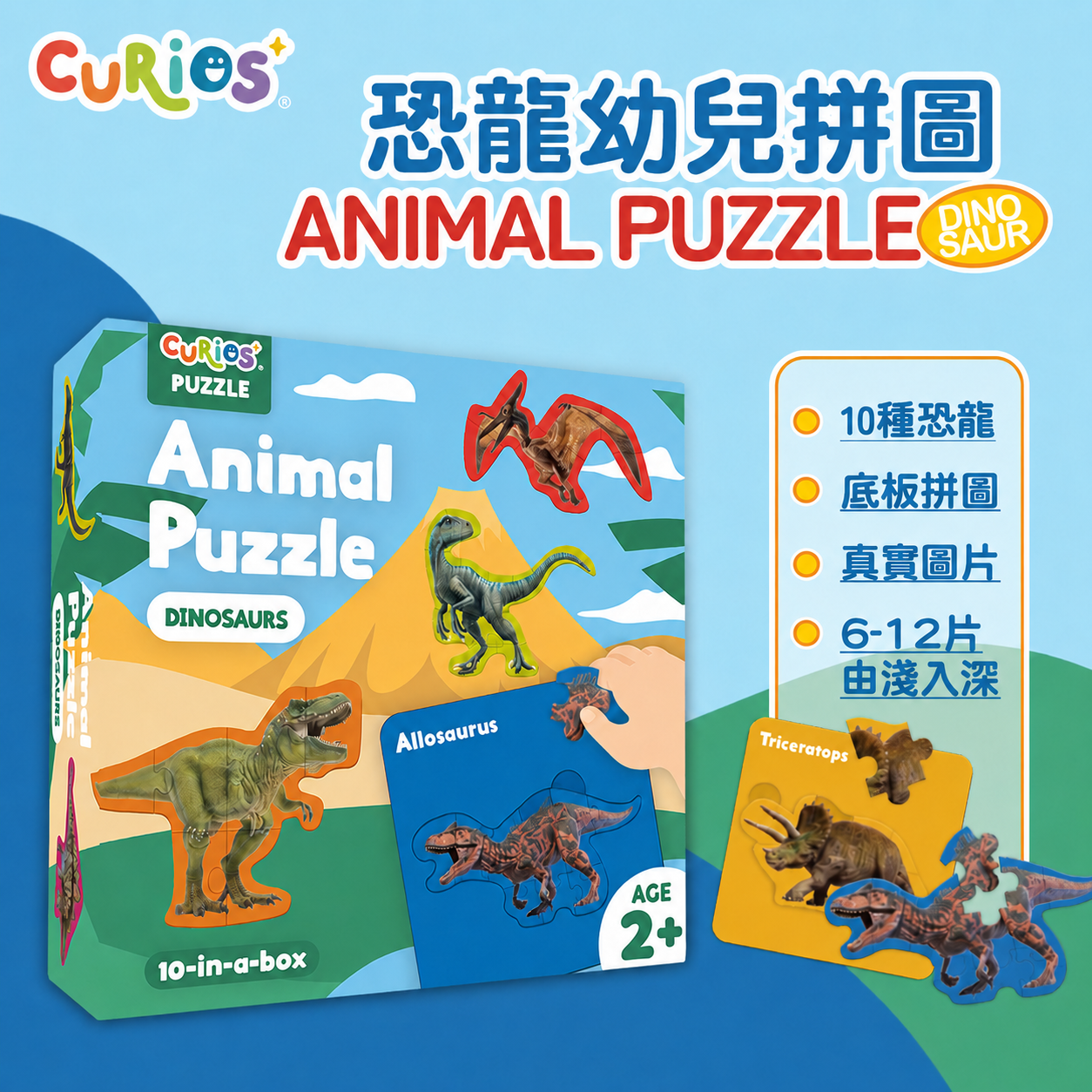 Curios® Dinosaur Puzzle