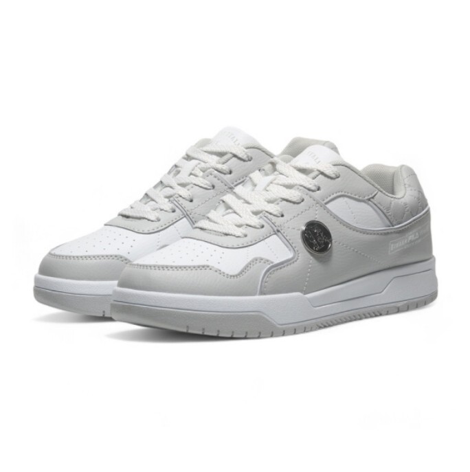 【下殺↘$1290】FILA 休閒鞋 白灰 金屬扣 皮革 復古鞋 中性 1C922Y441