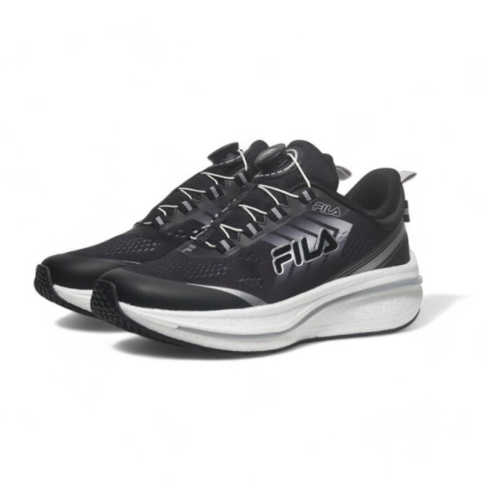 【下殺↘$1290】FILA 慢跑鞋 黑白 轉盤 旋鈕 BOOST 運動 男 1J903Y000