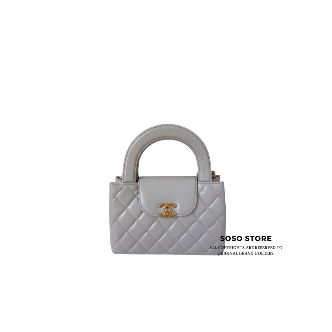 Chanel Classic Kelly - Light Grey / GHW