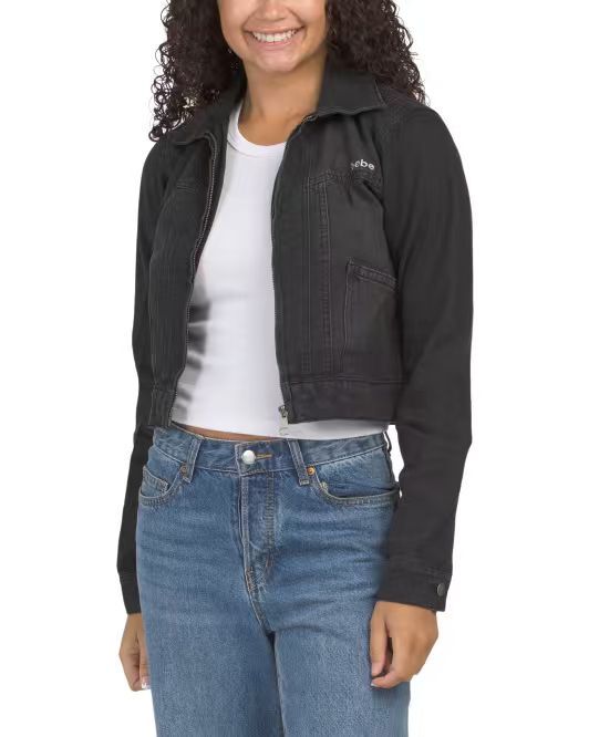 【預購】BEBE H061057 經典牛仔外套 (黑色)